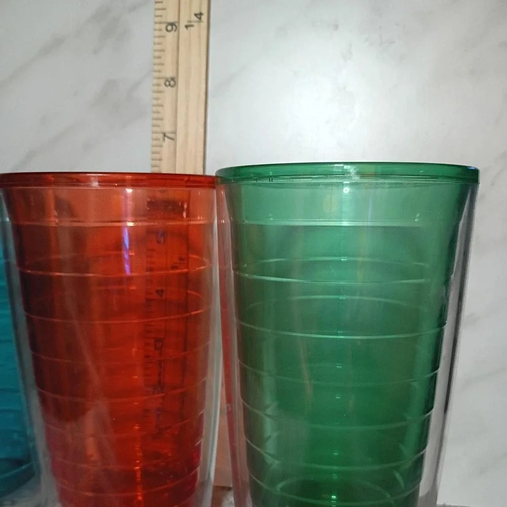 Tervis Tumbler 16oz Insulated Drinkware Set of 4 Jewel Tones Made in USA
